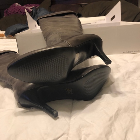 Aldo grey knee high stiletto boots - Picture 5 of 6